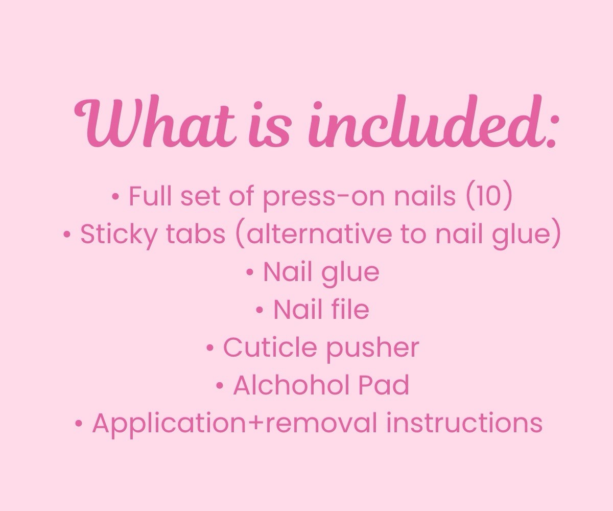 White Golden Flower Handmade Press On Nail Set 10 Nails