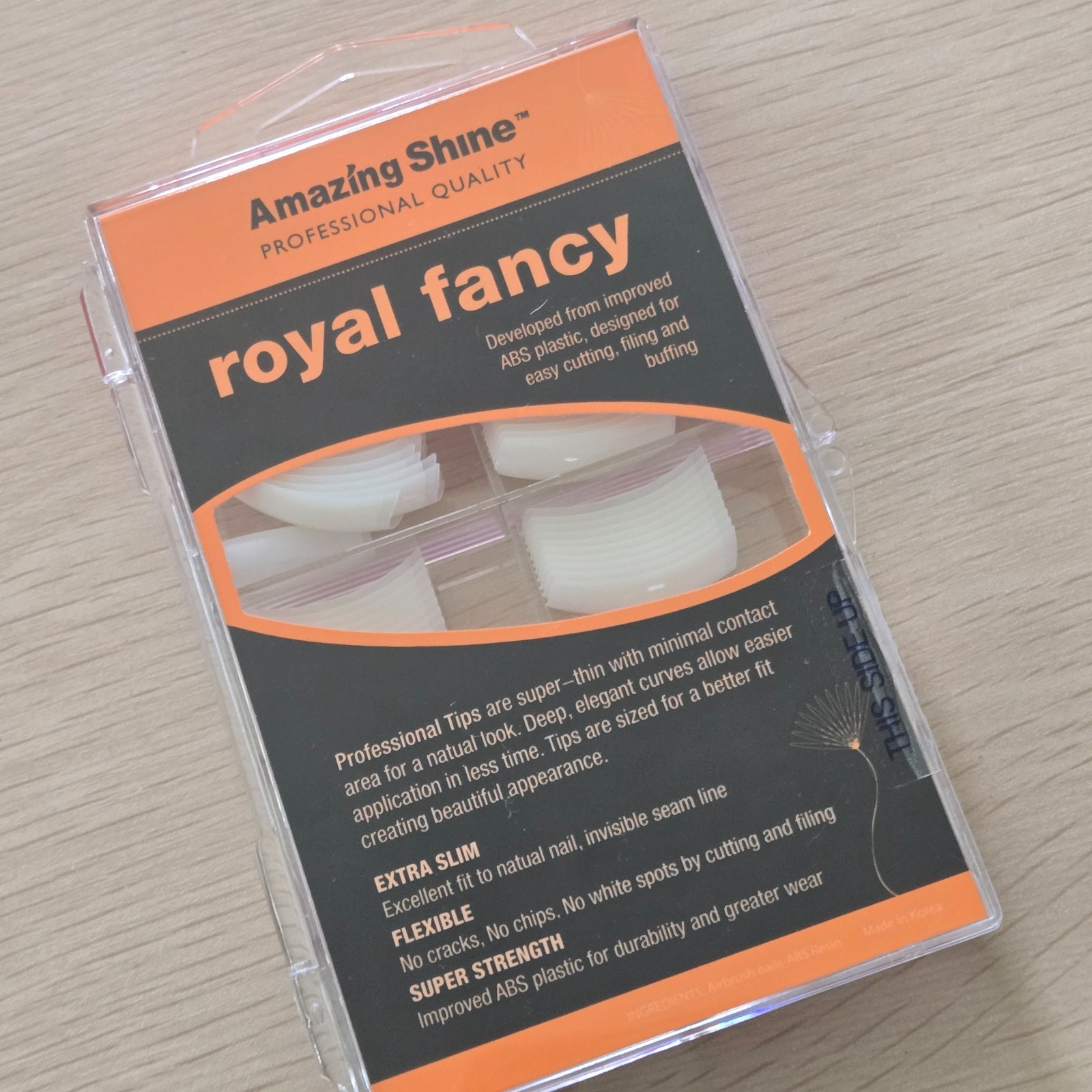 Royal Fancy Nail Tips Amazing Shine 100 Count Clear Acrylic Gel Extension Tips