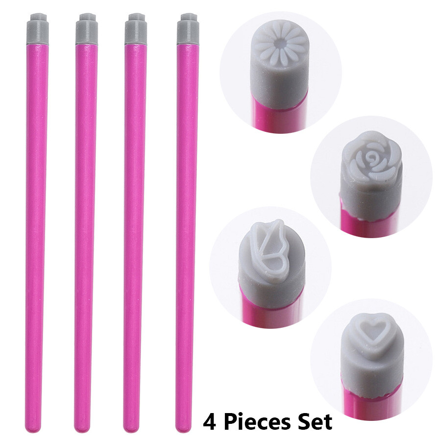 4Pcs/ 6Pcs Nail Art Stamper Set Easy DIY Nail Stamping Floral Butterfly Designs