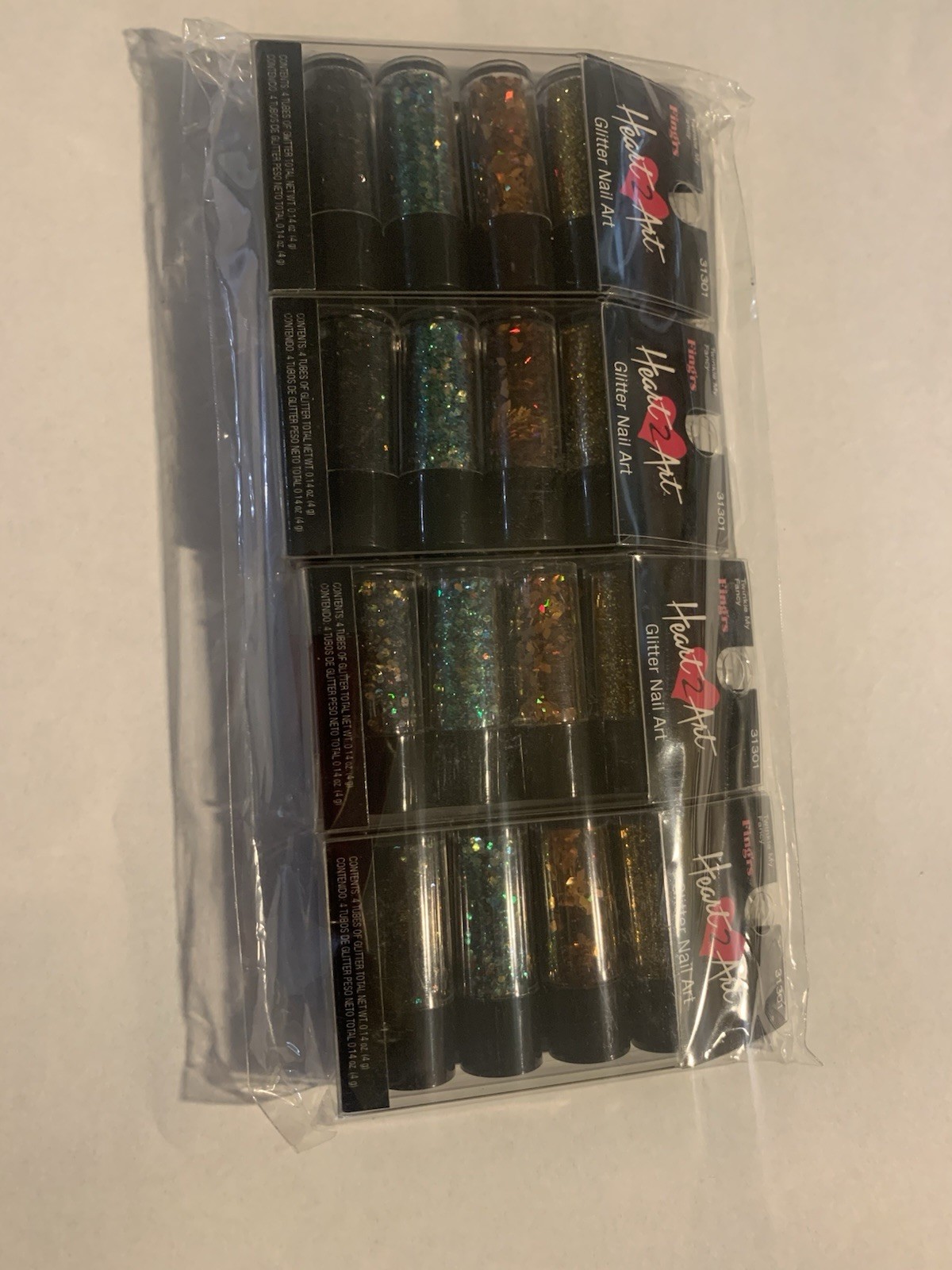 4 PACK Fing’rs Heart 2 Art Glitter Nail Art 31301 Twinkle My Fancy