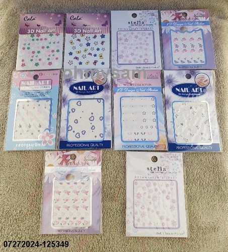 CLOSEOUT NEW SET 3D NAIL ART MULTI COLOR DESIGN & STYLE MANI PEDI EZ 2 APPLY