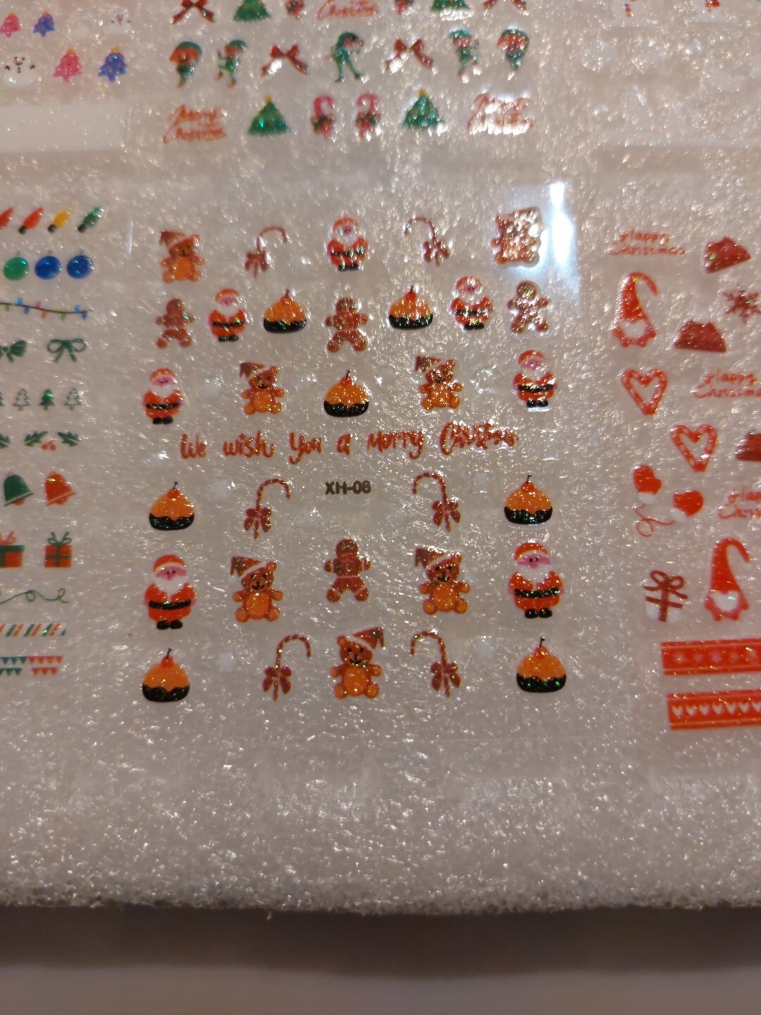 8 X Small Sheets Of Christmas Nail Art Stickers (Dn157) New