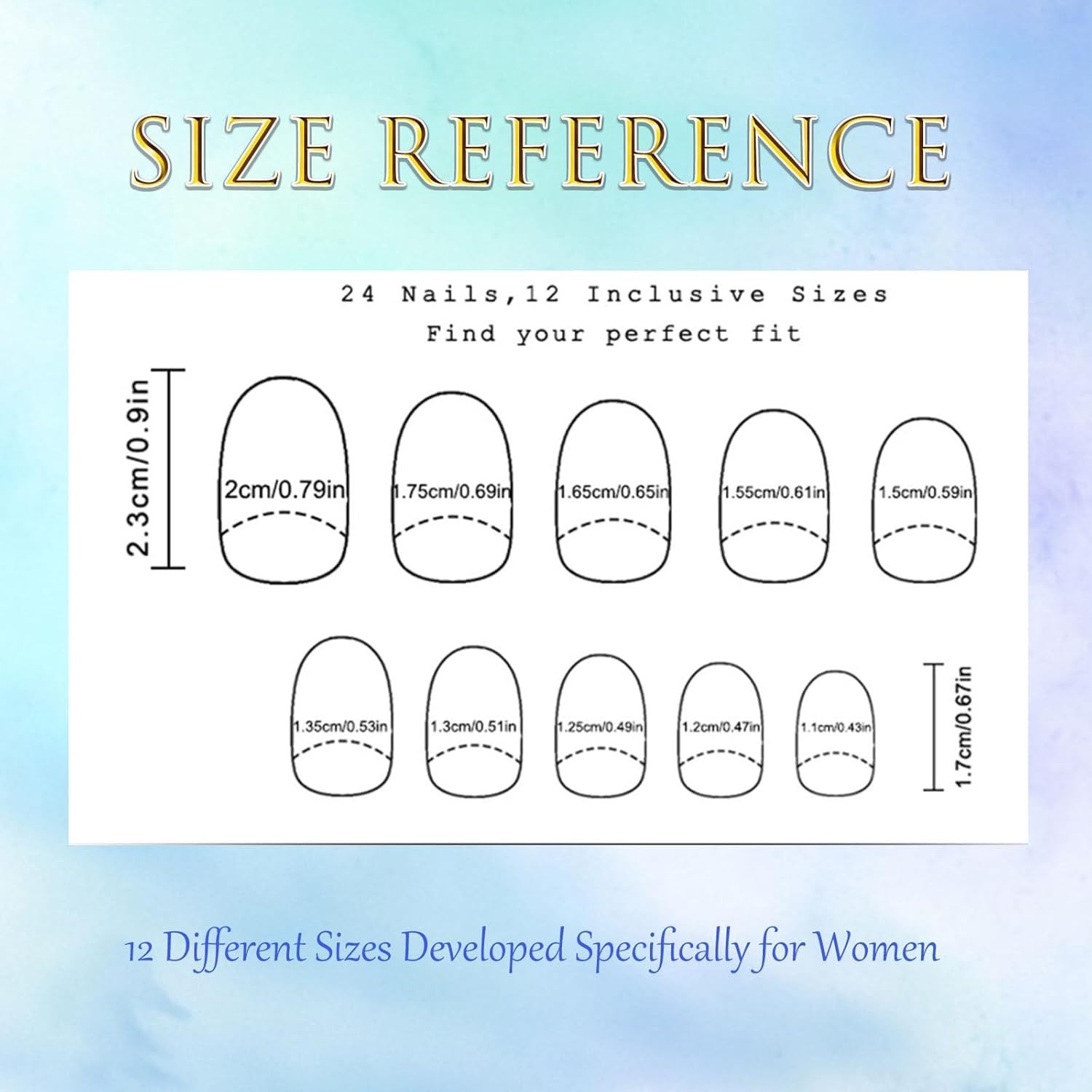 Custom Fit Floral Short Almond Press On Nails – 24 Pcs in Glossy Pink – Easy Use