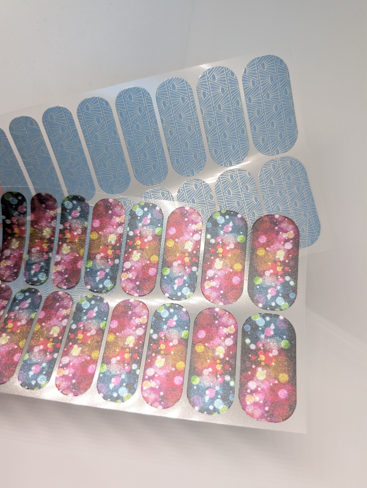 Jamberry Nail Wraps Full Sheets – Art Deco Rainbow Patterns Lot of 5