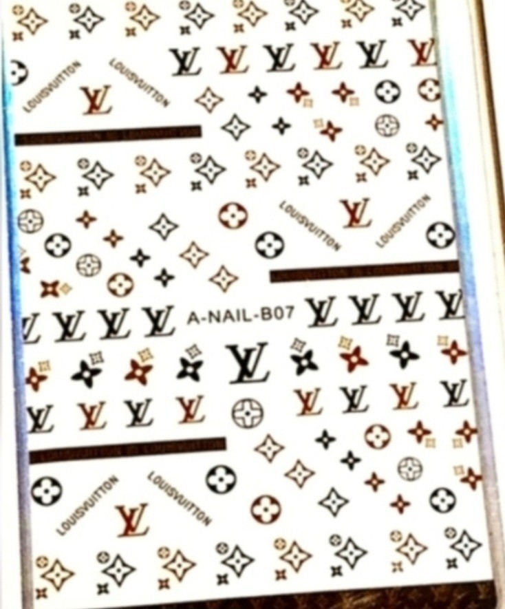 NWT NAIL ART DESIGN SELF-SEAL STICKERS TAN & BROWN N°25!