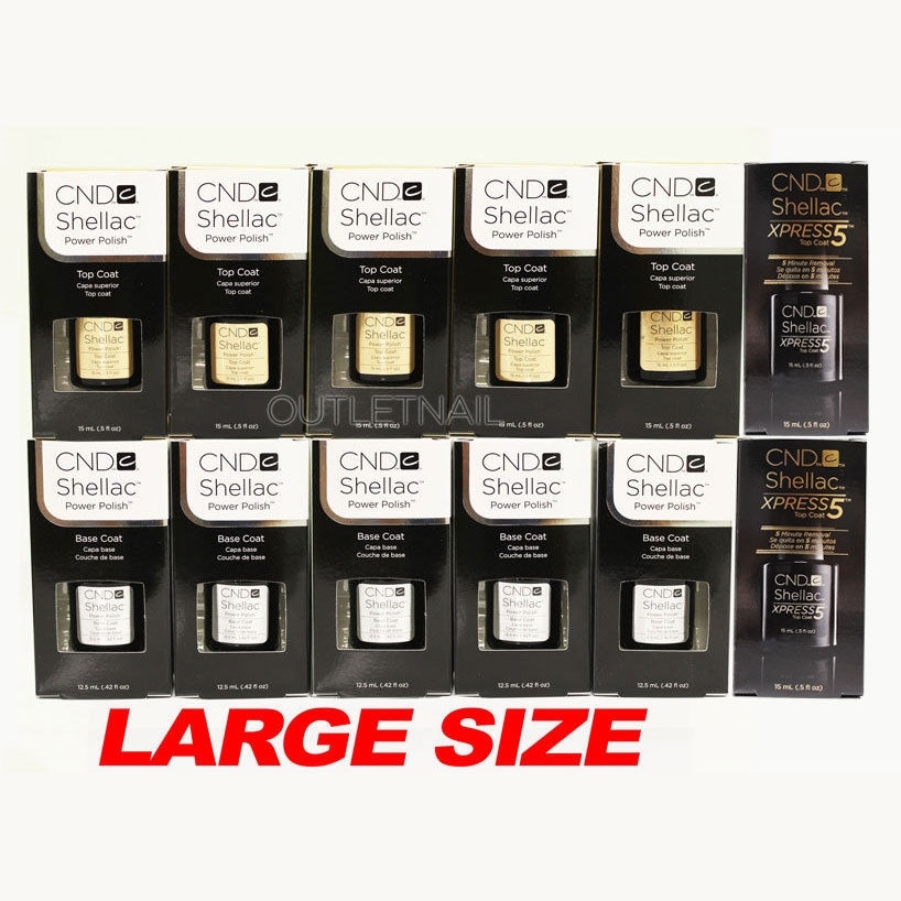 CND SHELLAC UV Gel Set Of 12 Big Large BASE or TOP COAT or XPRESS5 0.5oz 15 mL