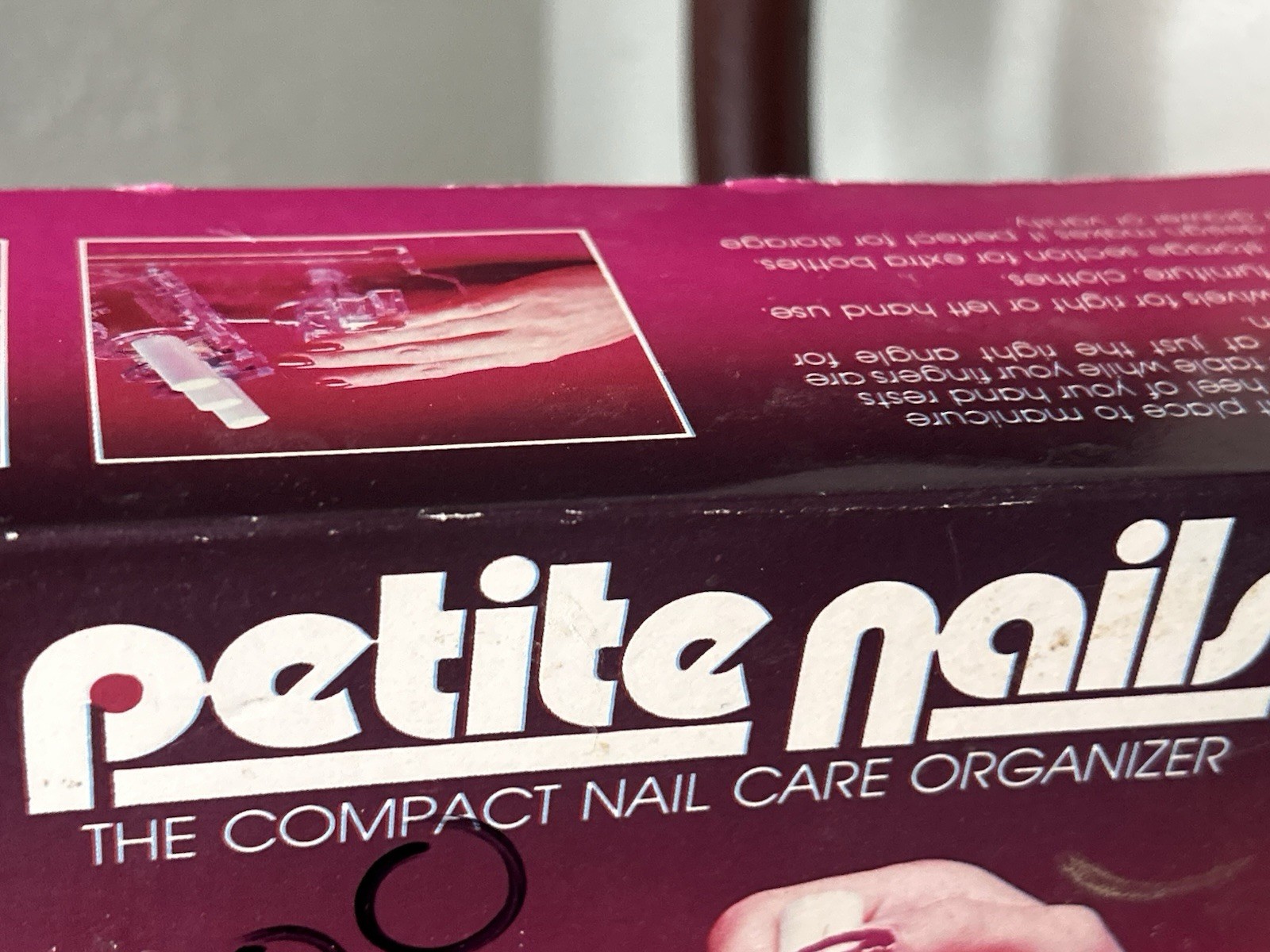 Vintage 80s Petite Nails Polishing Station Plexiglass Hand Rest Polish Holder
