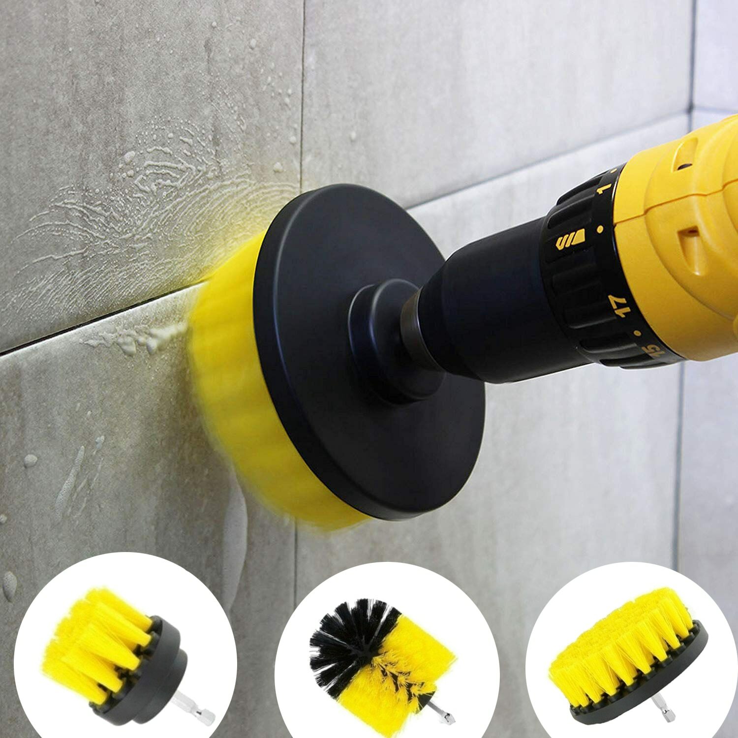 Para Taladro cepillo limpiador multiuso para Baño Azulejo Bañera Ducha Cocina