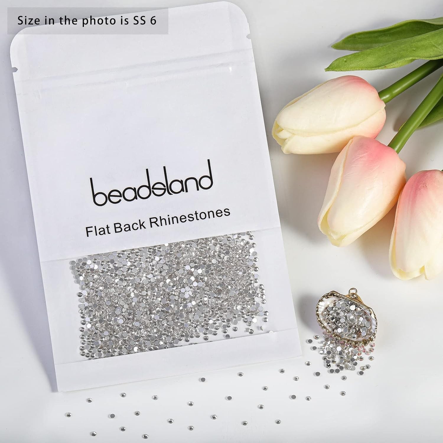 1440 PCS Crystal Rhinestones SS6 Flatback Gems for Nail Art & Craft Projects