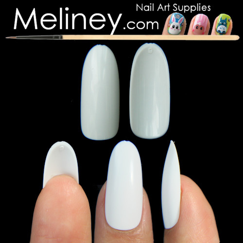 600Pc Oval Full Cover Round Nail Tips Fake False Gel Art Long Manicure meliney