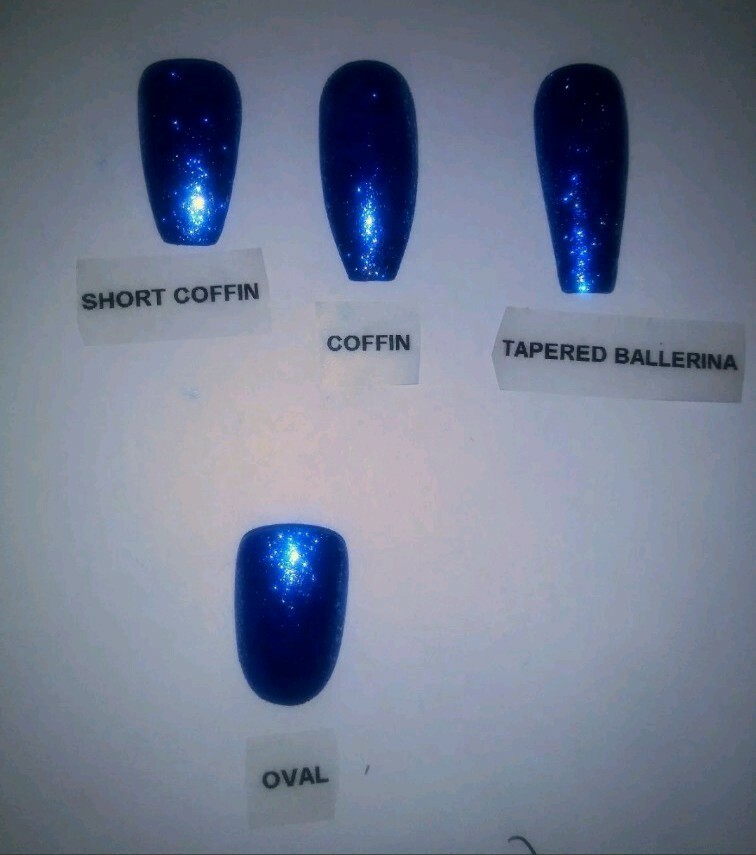 Teal & silver bling chrome holographic Press On nails long coffin turquoise blue