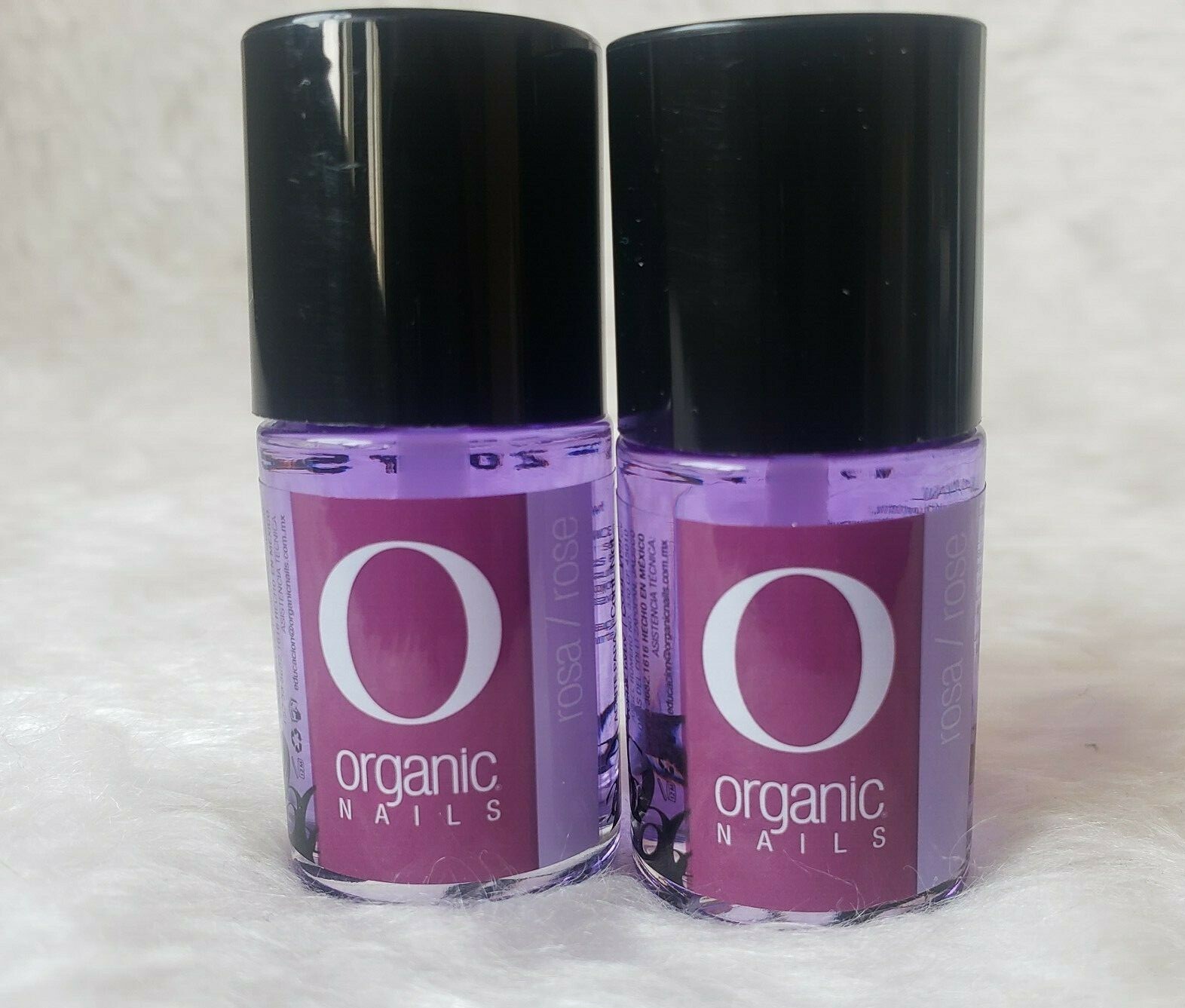 2 Pk Organic Nails Cuticle Oils Rosas 15 ml ea Aceite de Cuticula Free Shipping