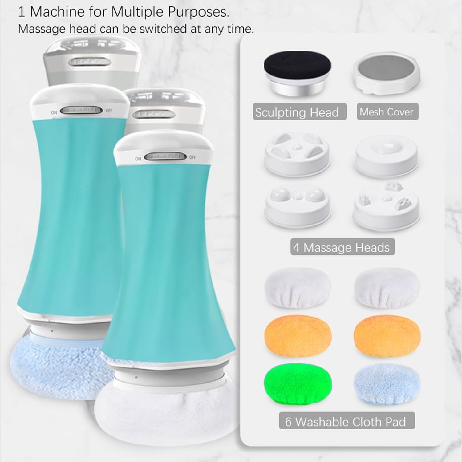 Cordless Cellulite Massager Body Sculpting Machine Electric (Grey) Grey