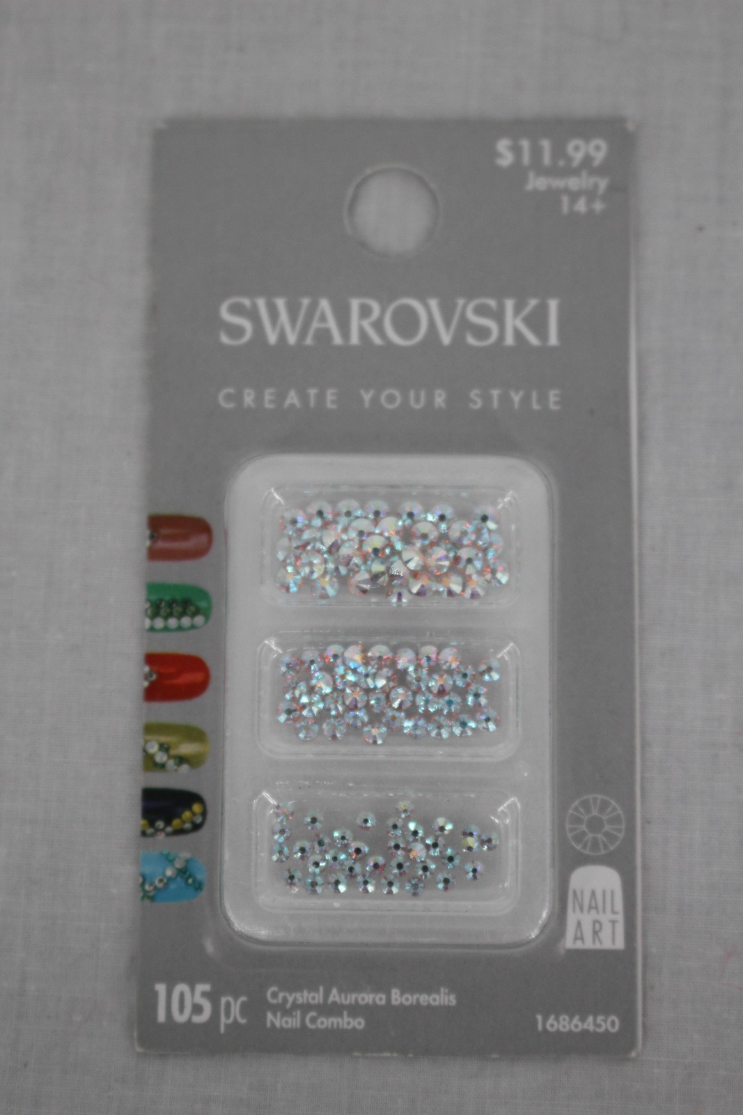 Swarovski Crystal Aurora Borealis Nail Art Combo 105 Pc 1686450 Clear Stones
