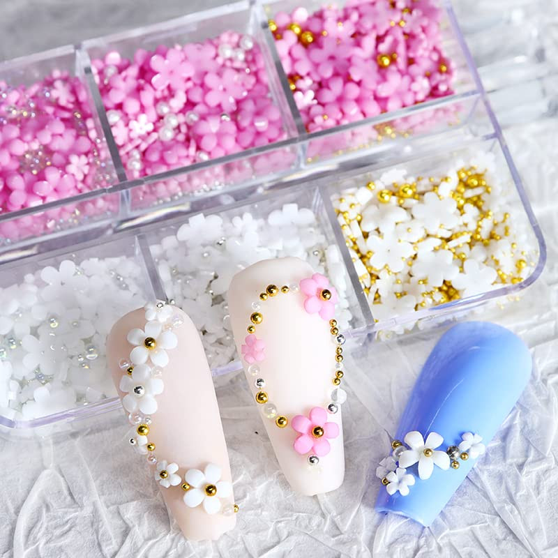 Nail Art 3D Acrylic Flowers Nail Charms Nail Design Supplies Decoration Accessor