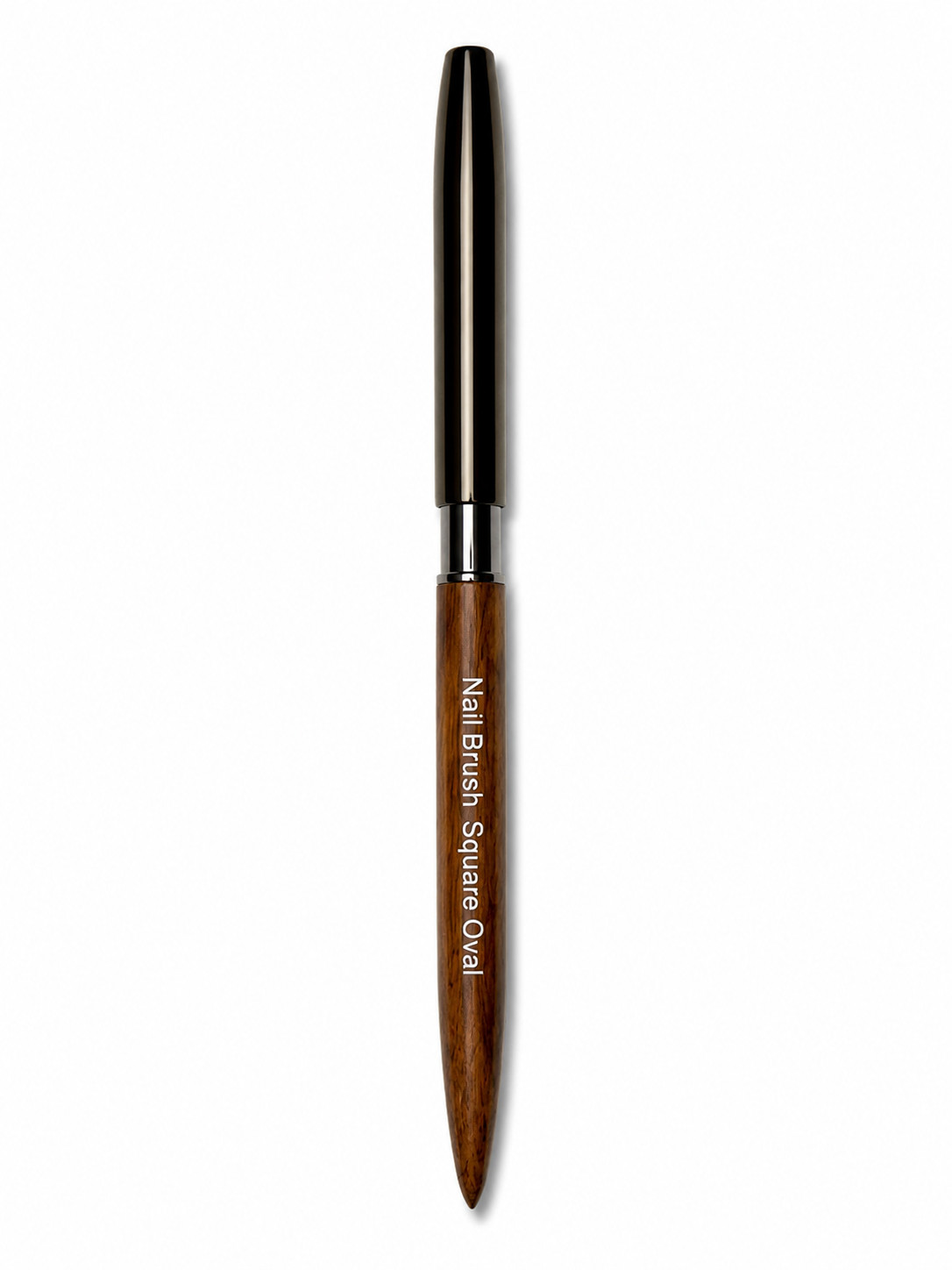 Nylon Gel Nail Brush Square Oval #6 80009 Brown Sandalwood Handle