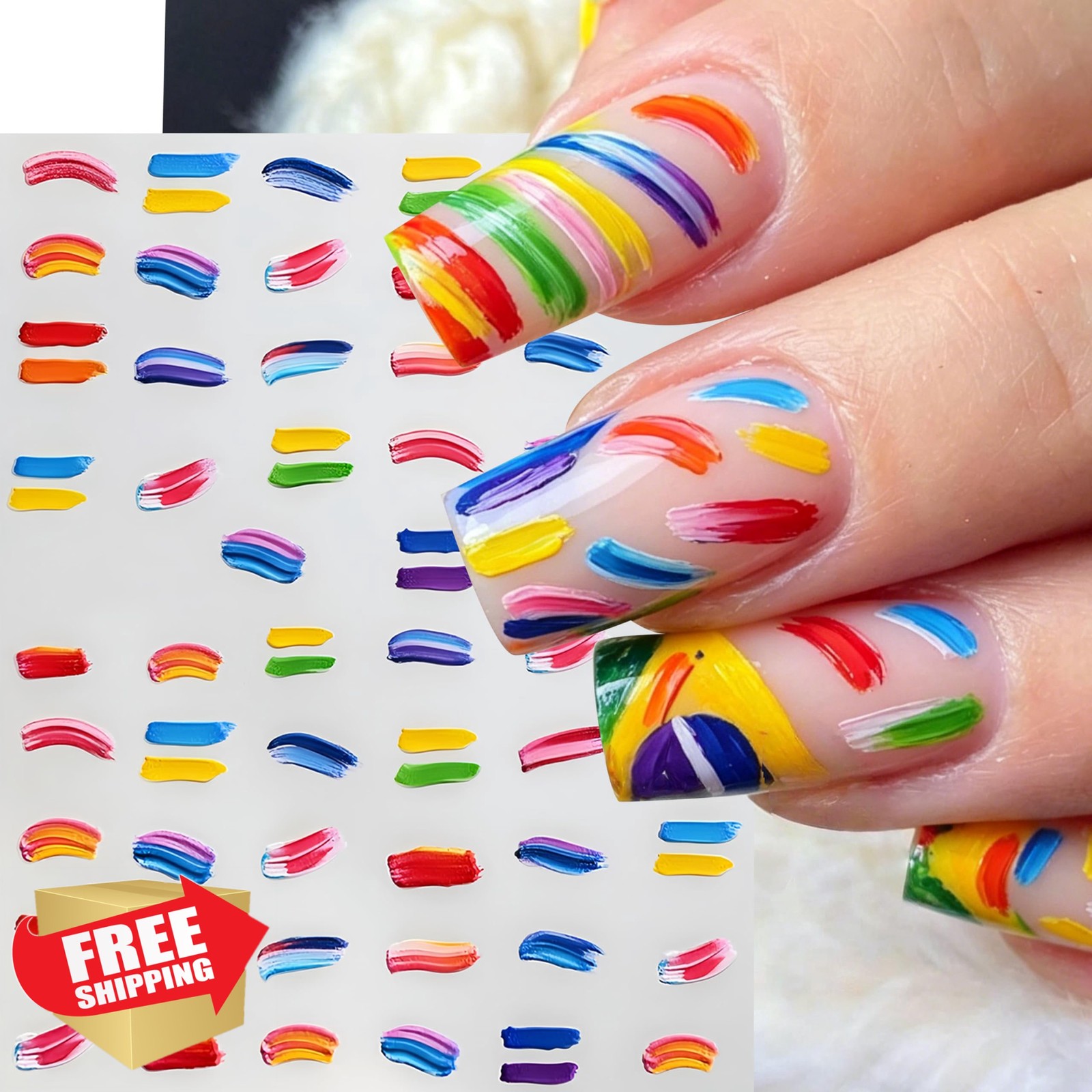 SHUXILIN 6pc Football Soccer Nail Stickers