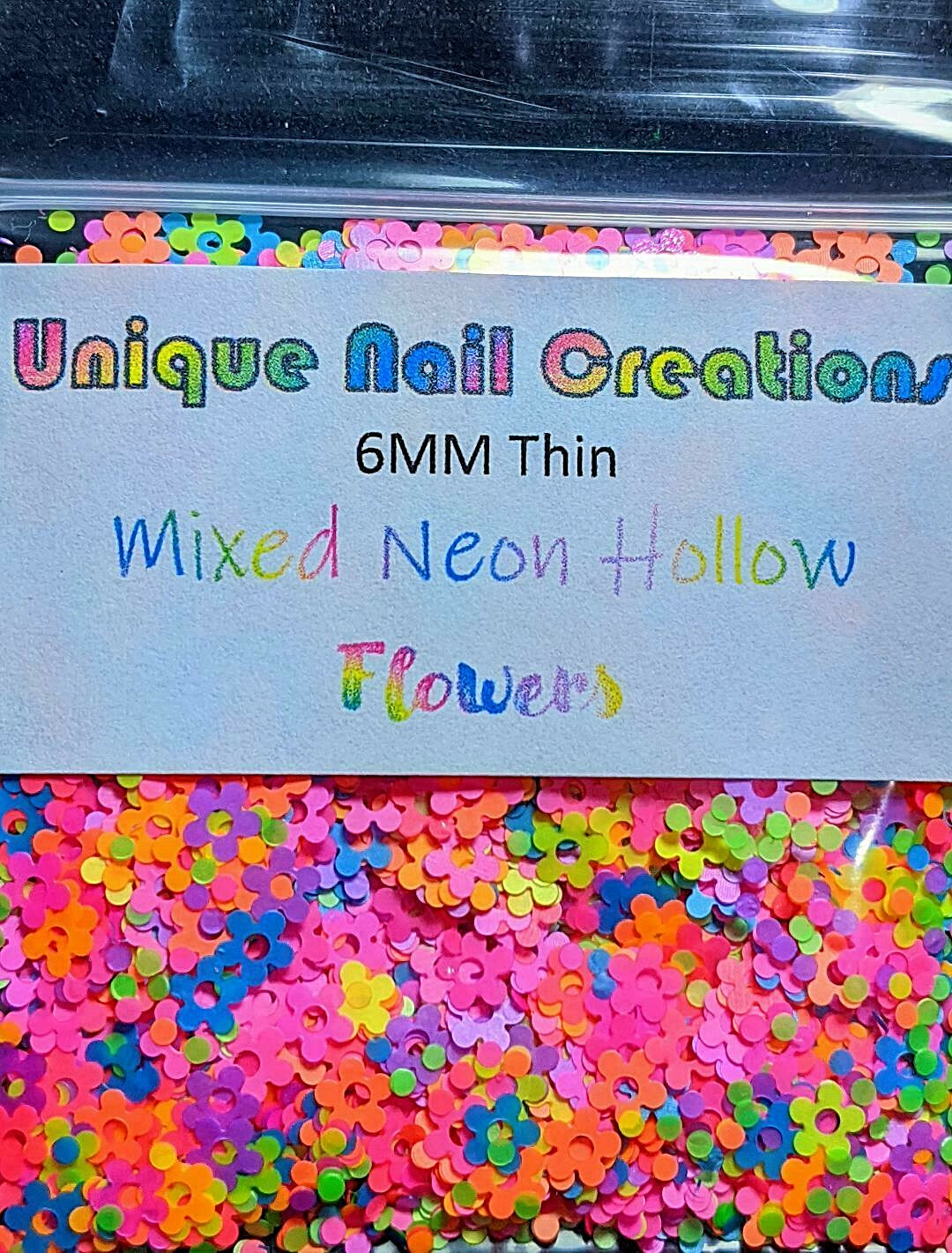 DAISY SHAPE MIXED NEON GLITTER~Nail•Acrylic•Gel•Body Art•Face•Festival