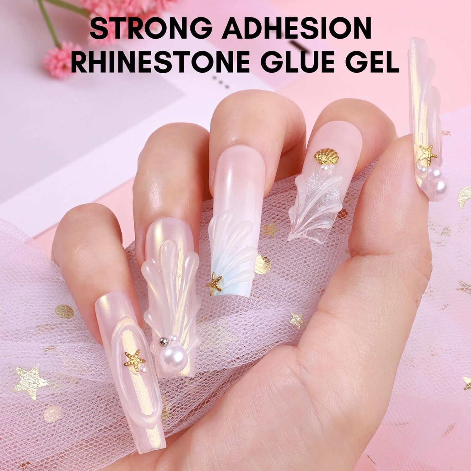 Easy-to-Use Nail Rhinestone Glue & 3D Gel – Perfect for Nail Lovers & Beginners