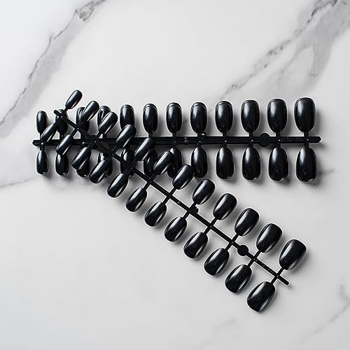 Short Press on Nails Almond Fake Nails 240 Round Almond Press on Nail Black