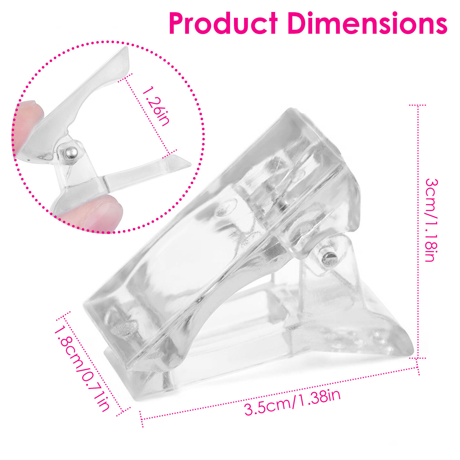 20/40Pcs Pro Nail Tips Clips Finger Poly Gel Quick Building DIY Extension Clamp