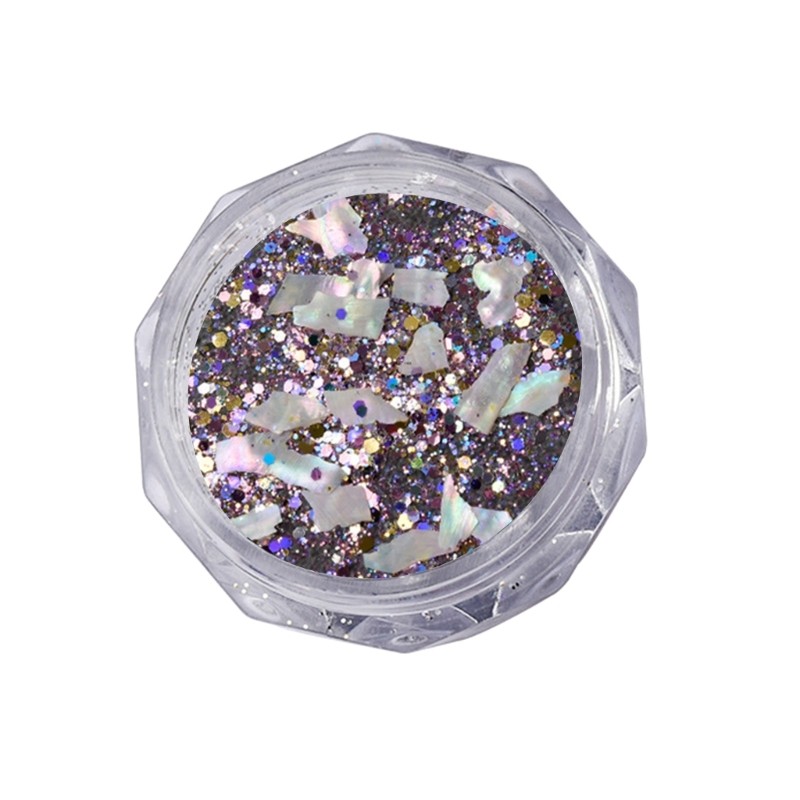 3D Abalone Seashells Slices,Irregular Nail Art Glitter Flakes Nail Art Supplies
