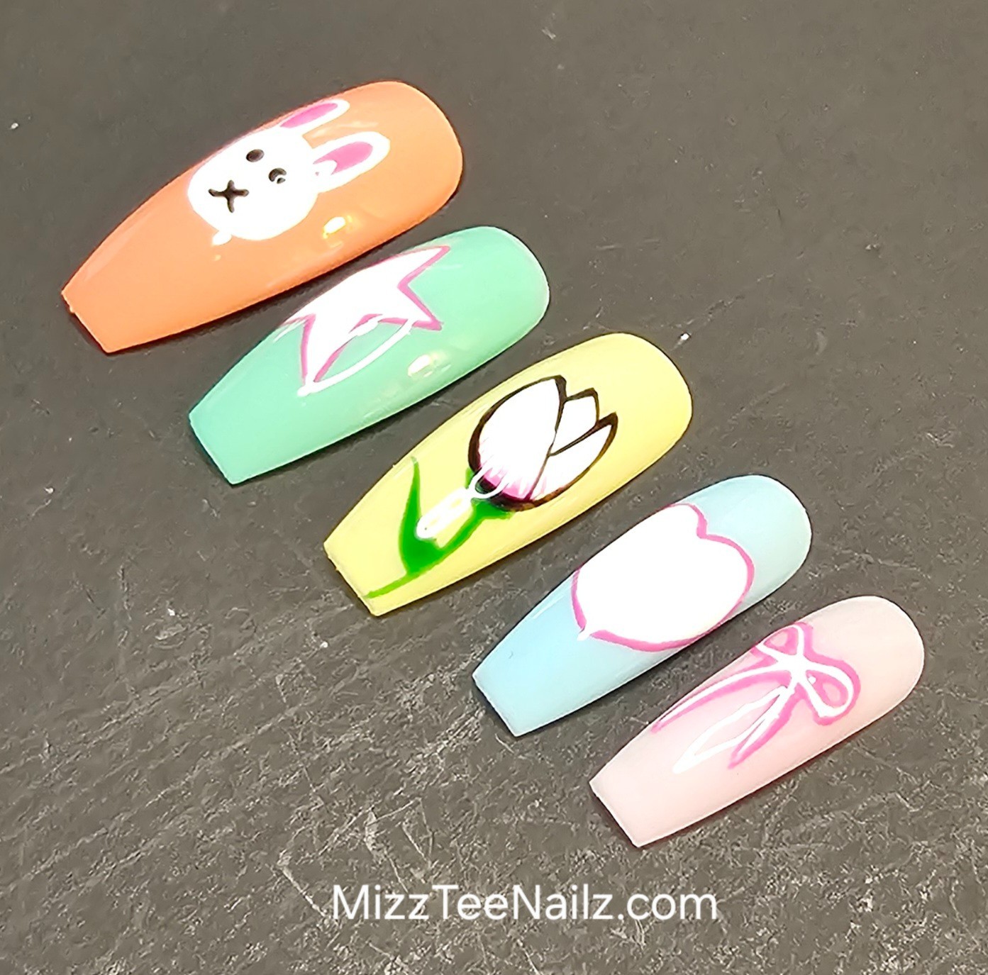 Press-On Nail Set #54: 2000’s Spring
