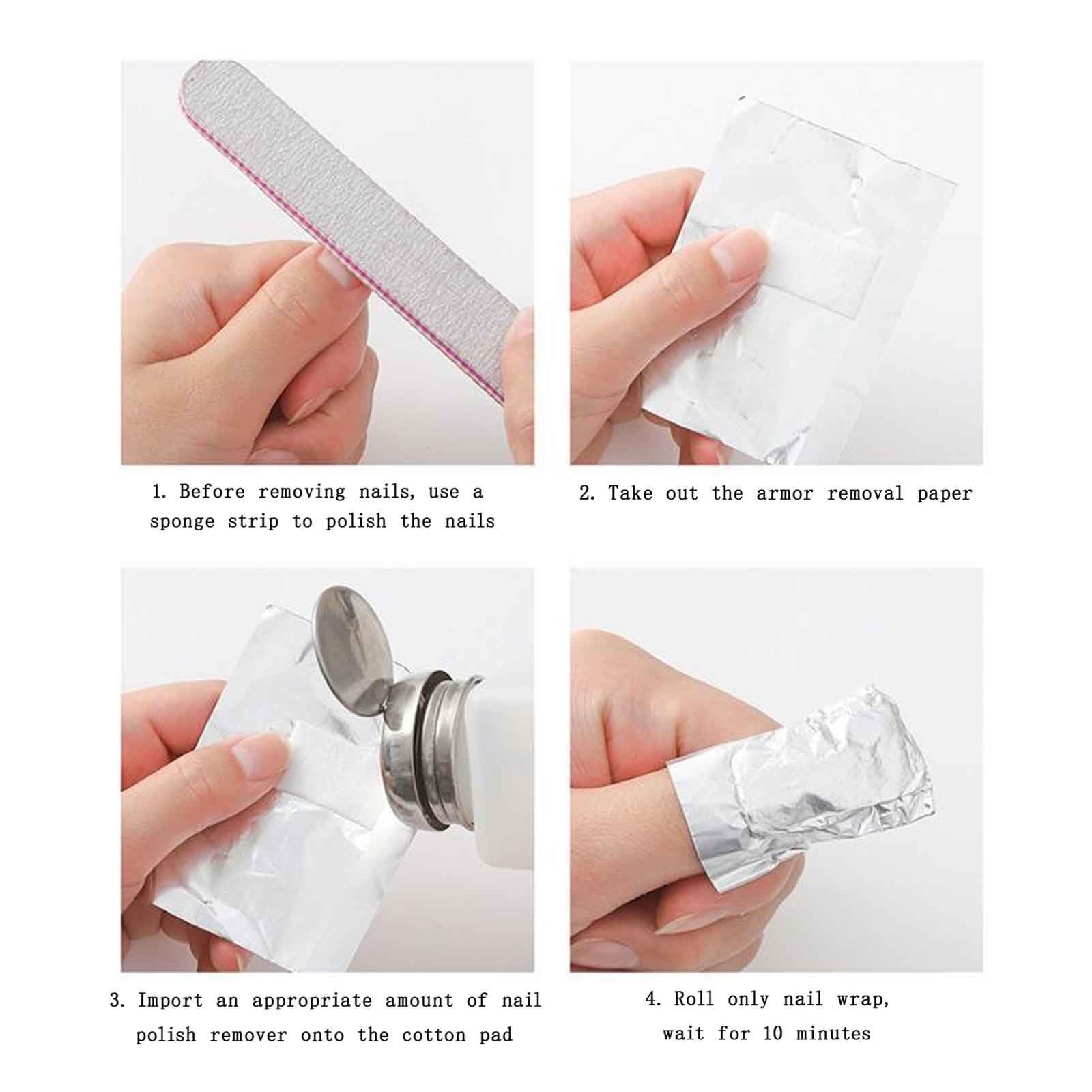 Nail Polish Remover Aluminum Foil Package,Which Can Remove Silver