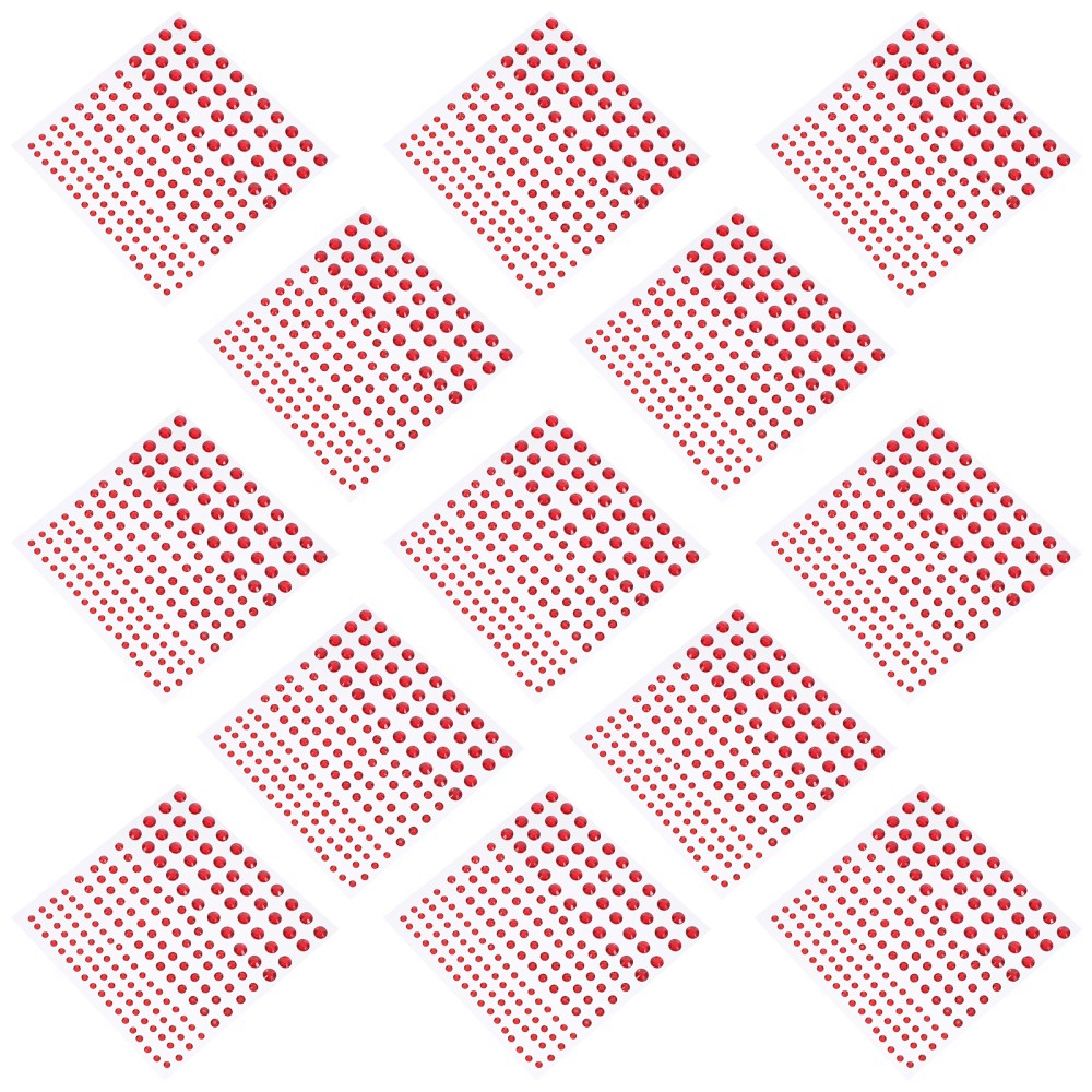 20Pcs Durable Red Acrylic Nail Stickers Self Adhesive Flatback Charms