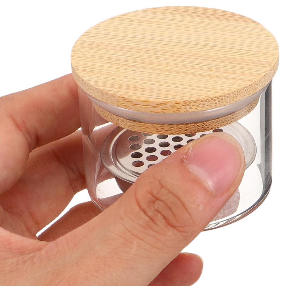 6PCS Nail Brushes Washing Cup – Dappen Dish with Lid and Mesh Layered Acrylic