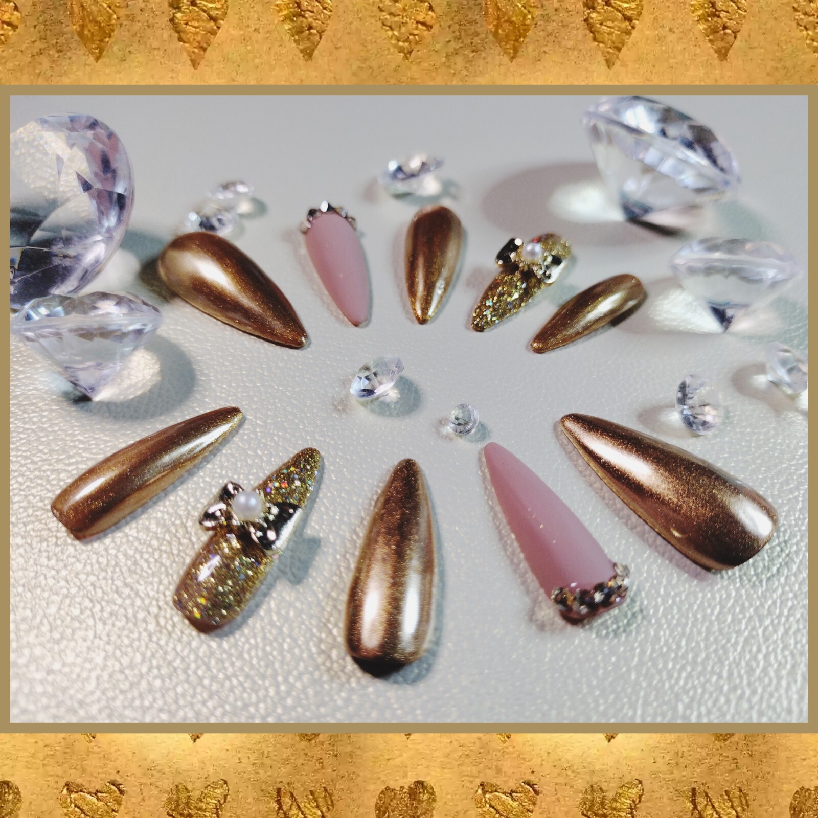 Gold Chrome Press On Nails