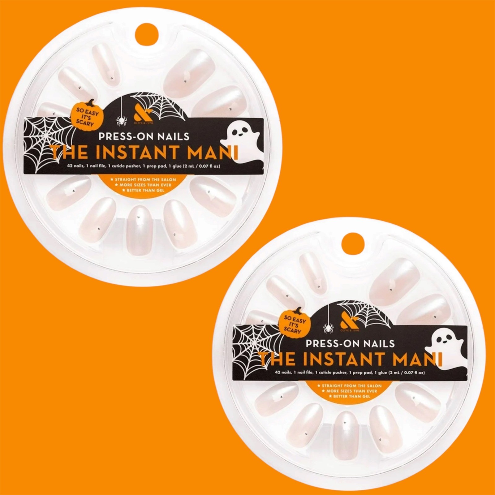 Olive & June The Instant Mani Press-On Nails Lot 2 Iridescent Ghosts Medium New
