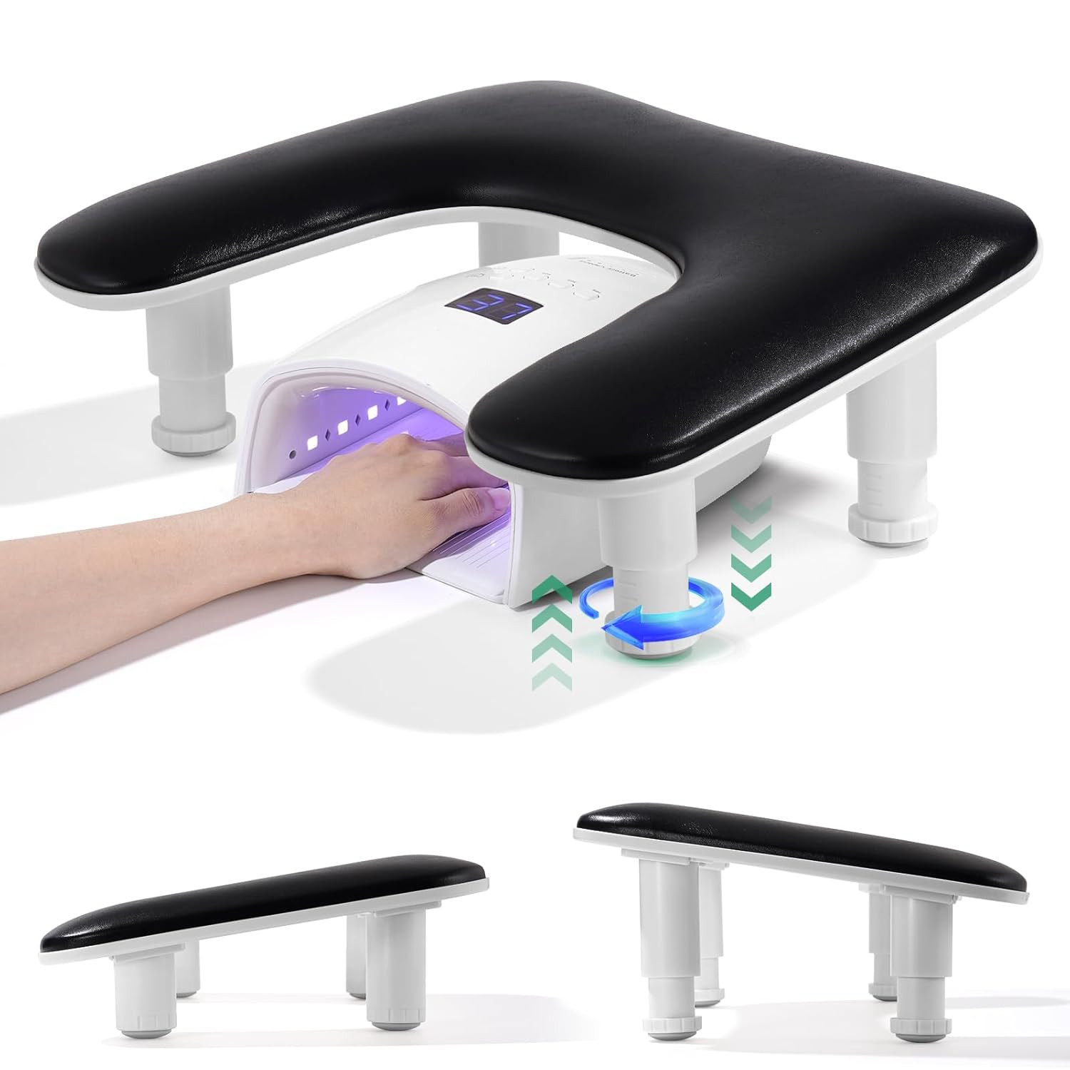Big Arm Rest for Nails Tech: 2Nd Generation U-Shaped Manicure Nail Rest Stand He