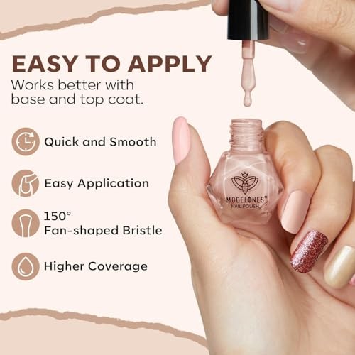 Brown Nail Polish Set 6 Colors, Nude Burgundy Glitter Fall A3 Cinnamon Brown