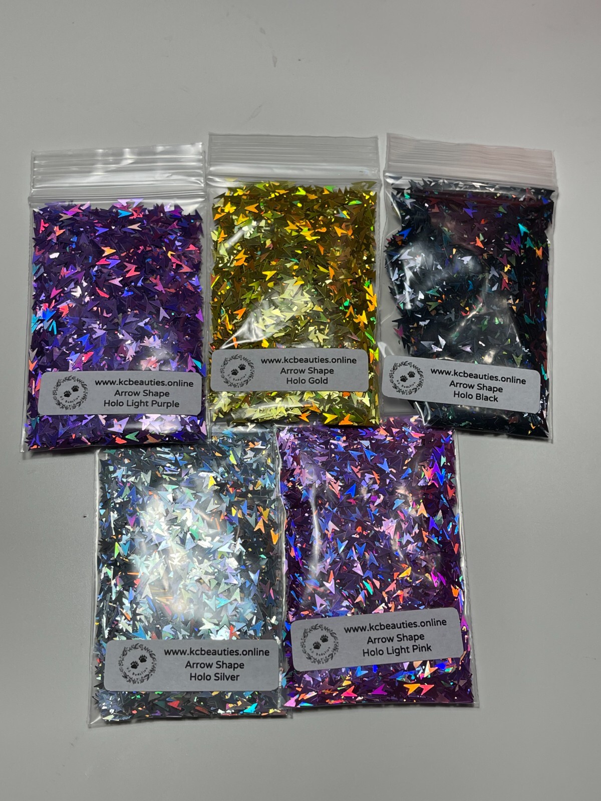 5G Holographic Black Arrow shape Glitter for nail acrylic gel craft US Seller