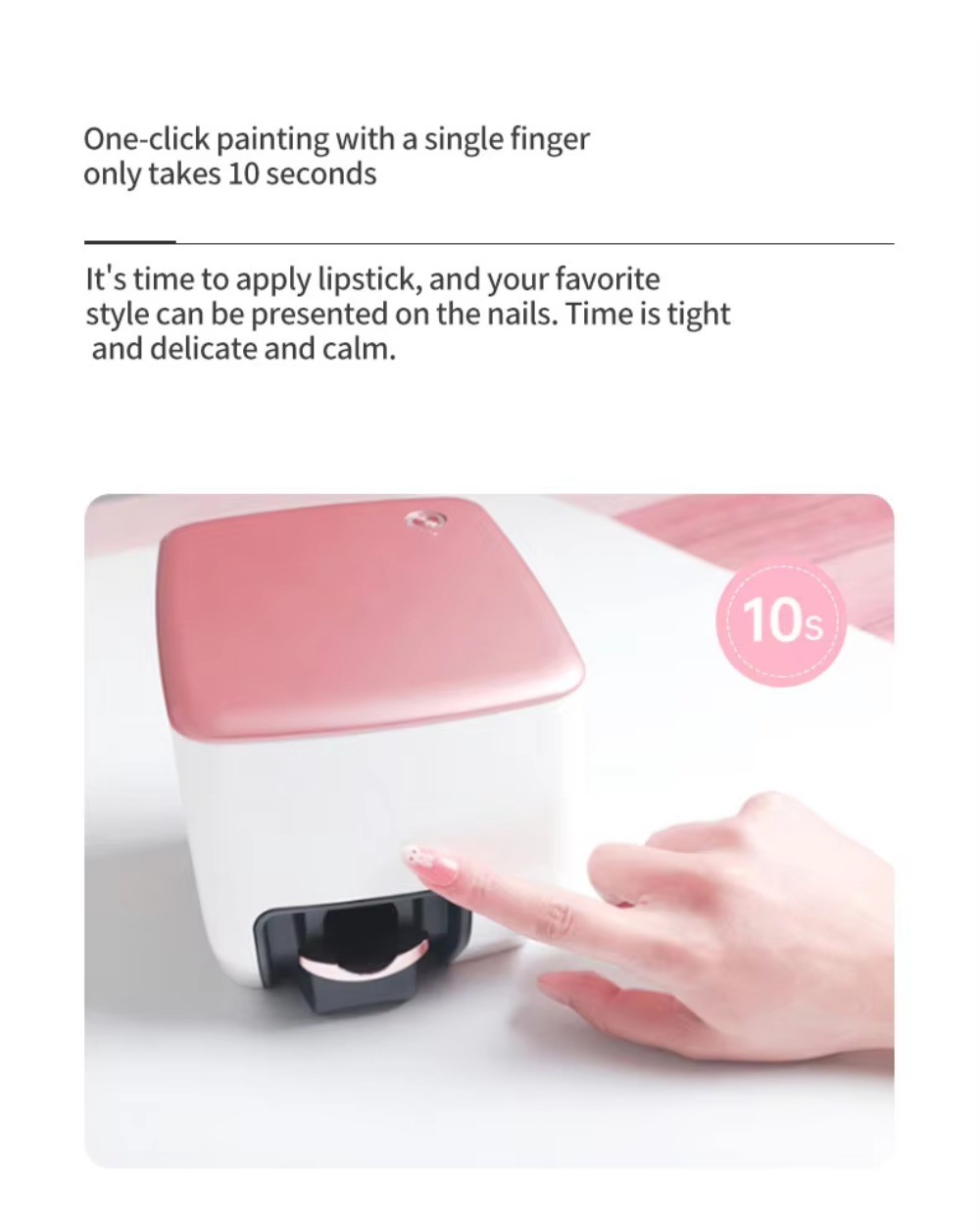Digital Auto Nail Printer for 3D Art Painting, Portable Fingernail Printer