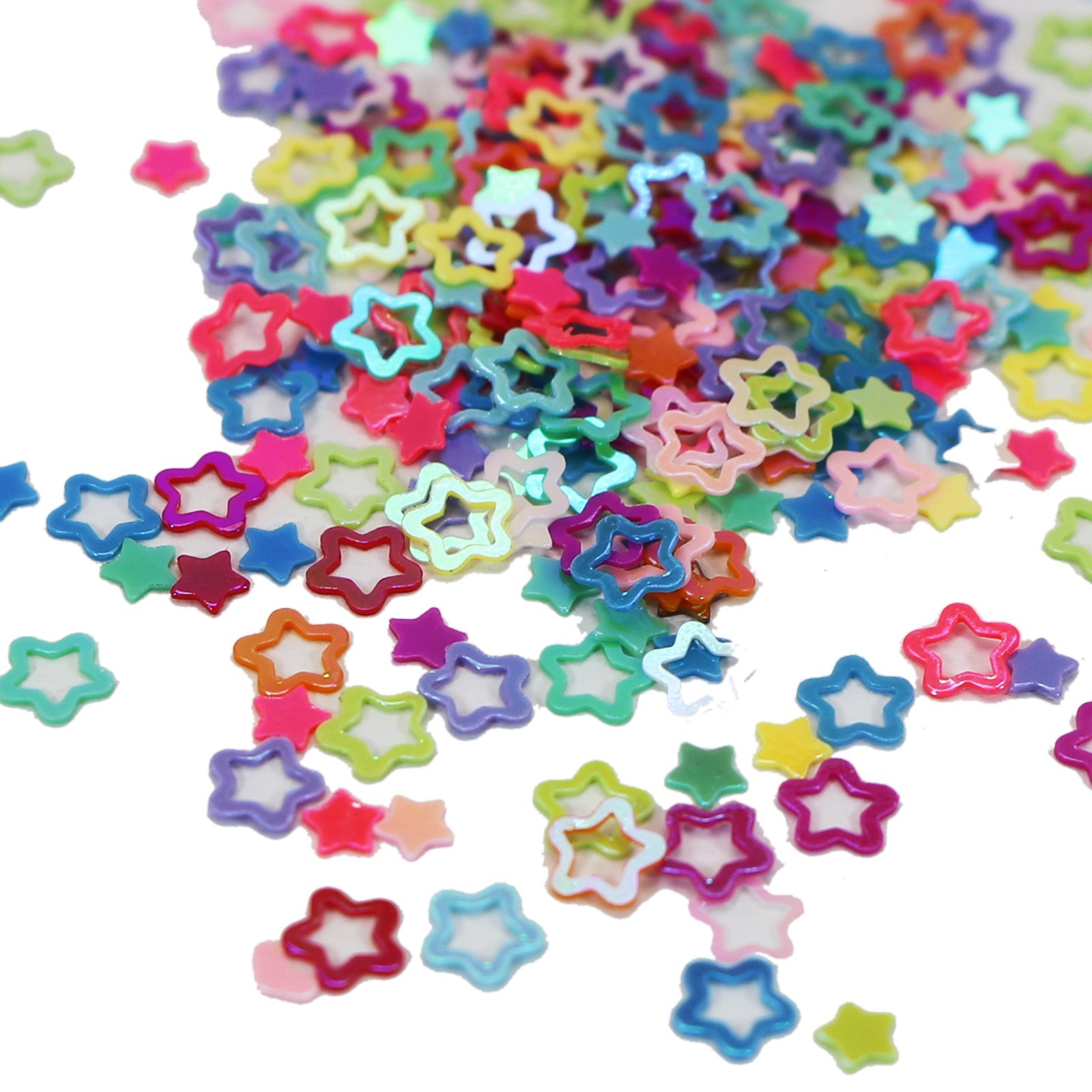 50 Gram Mixed Color Hollow Flower Sequins Loose Tiny Tips 4mm Nail Art