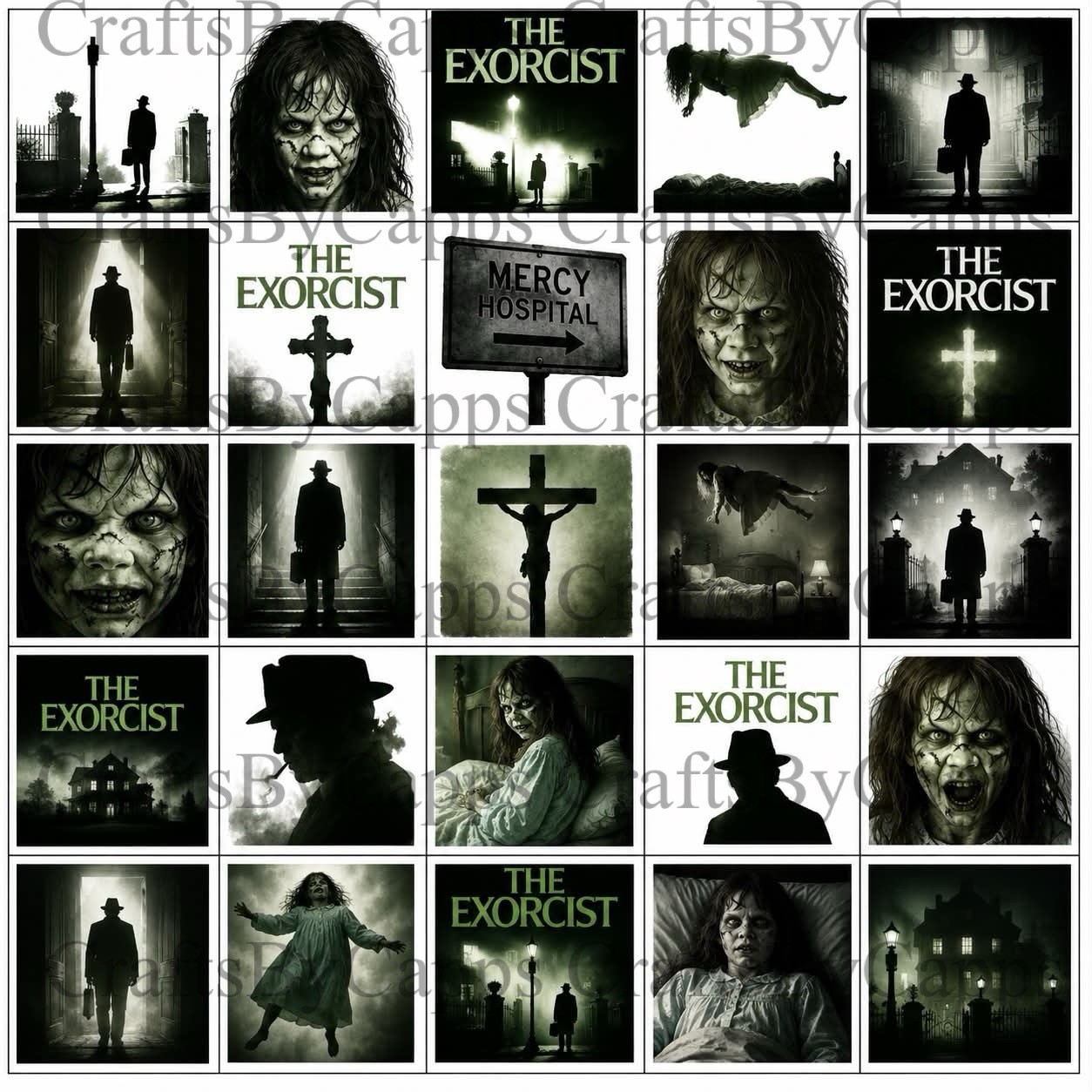 The Exorcist Waterslide Finger Nail Decals Instructions Bonus (set of 50) KC