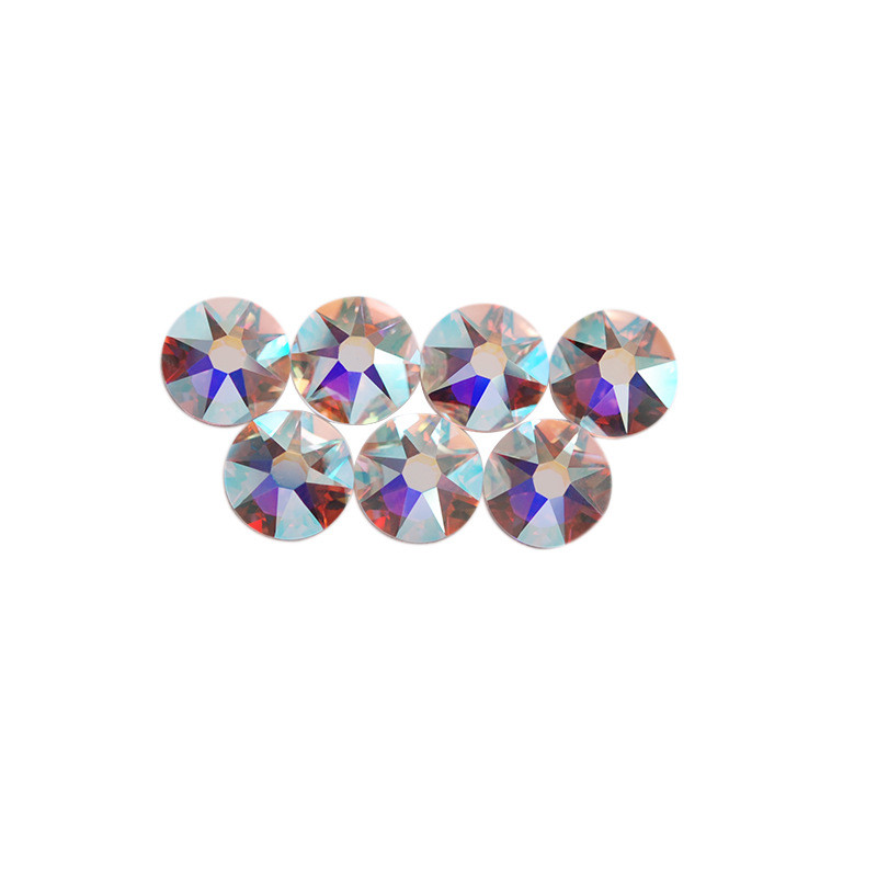 1440pcs Shiny AB & Clear Glass Crystal Non Hotfix Flatback Rhinestones Nail Art