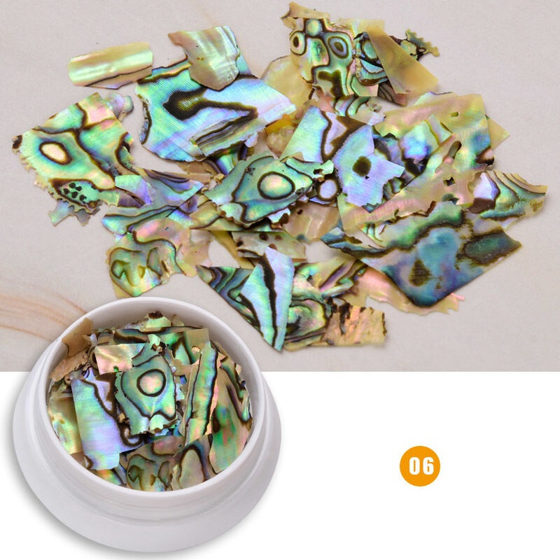 1 Box Shell Paper Abalone Flake Slice Shiny Sequins Fragment DIY Nail Art Decor