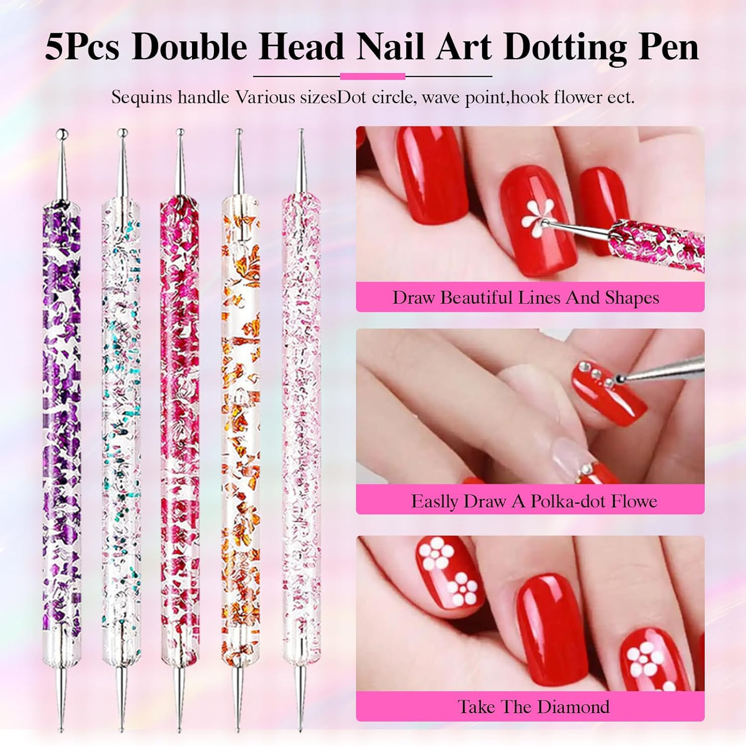 Nail Art Tools Set, Nail Art Kit for Beginners: 15 Professional Nail Brushes for