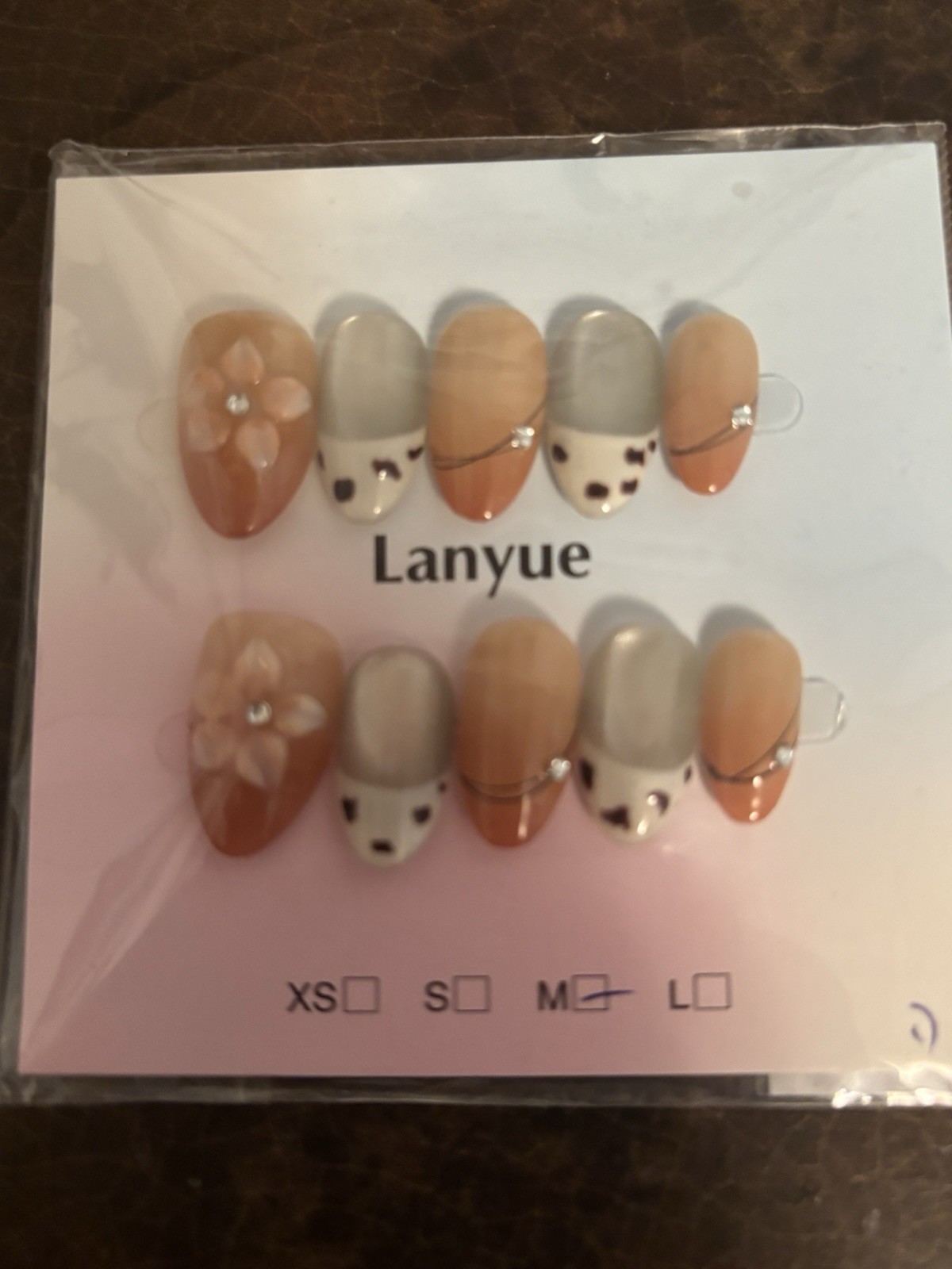 Homemade Almond Shaped Size Medium Press On Nails Lot