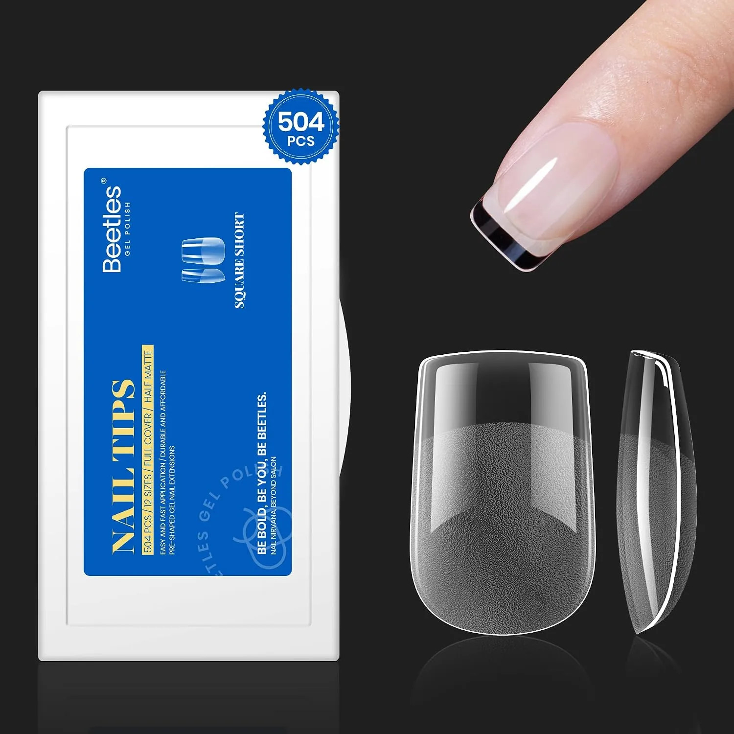 Short Almond Nail Tips Extension Set 240 Pcs With 9 In 1 Glue And UV LED Lamp