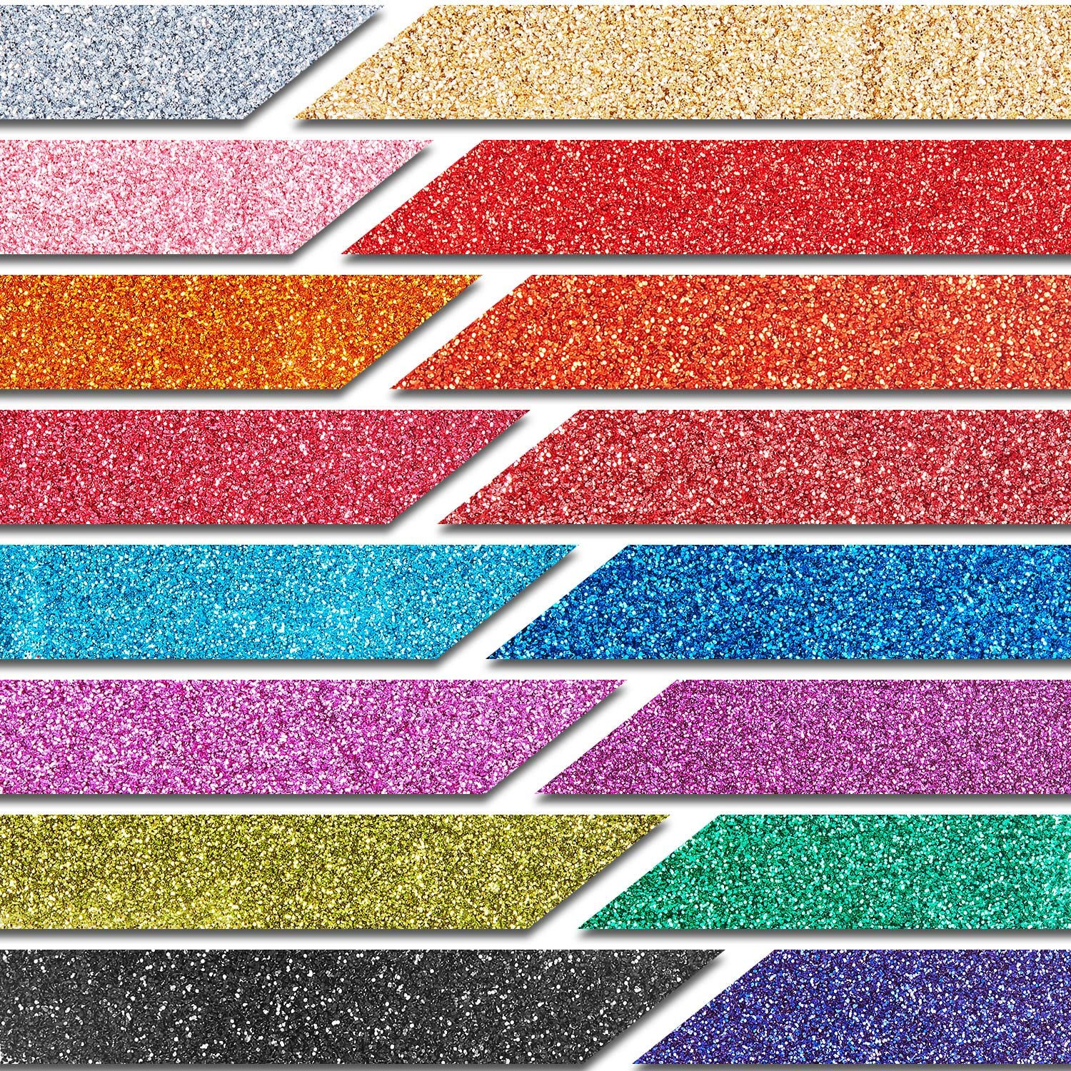 16 Color Fine Glitter Powder Set for Nails Makeup Crafts Body Art DIY