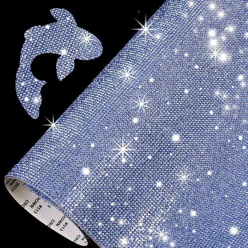 Bling Self Adhesive Rhinestones Sticker Glitter Gem Stickers Light Blue