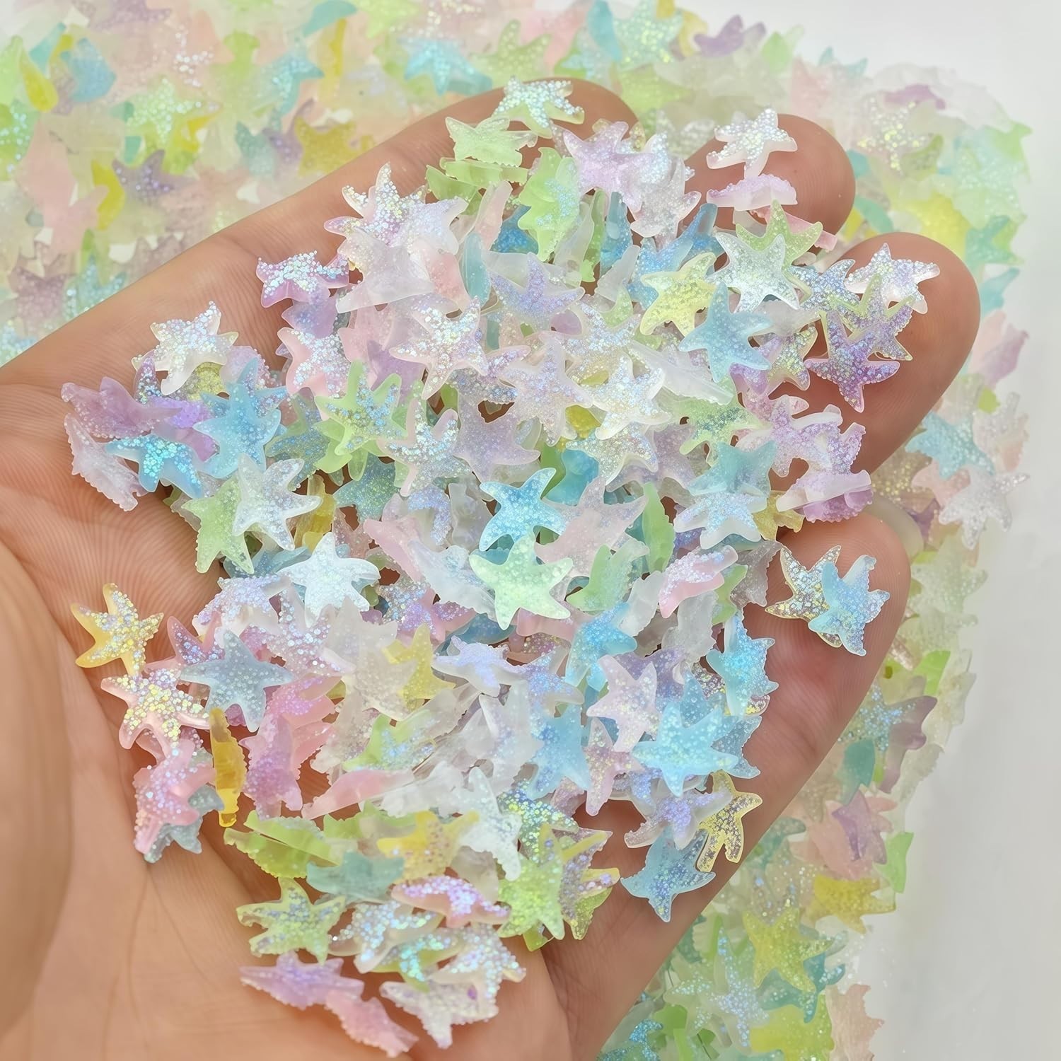 Versatile 100Pcs Starfish Nail Charms – Perfect for Nail Art and DIY Crafts