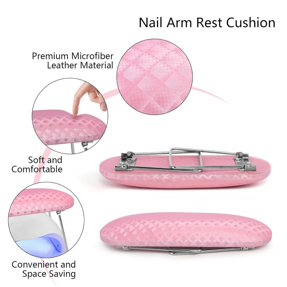 Professional Nail Tech Hand Rest Stand Microfiber Leather Arm Rest Cushion