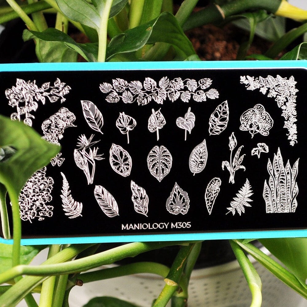 🌿🪴🌱MANIOLOGY Plant Lover M305 Nail Stamping Plate