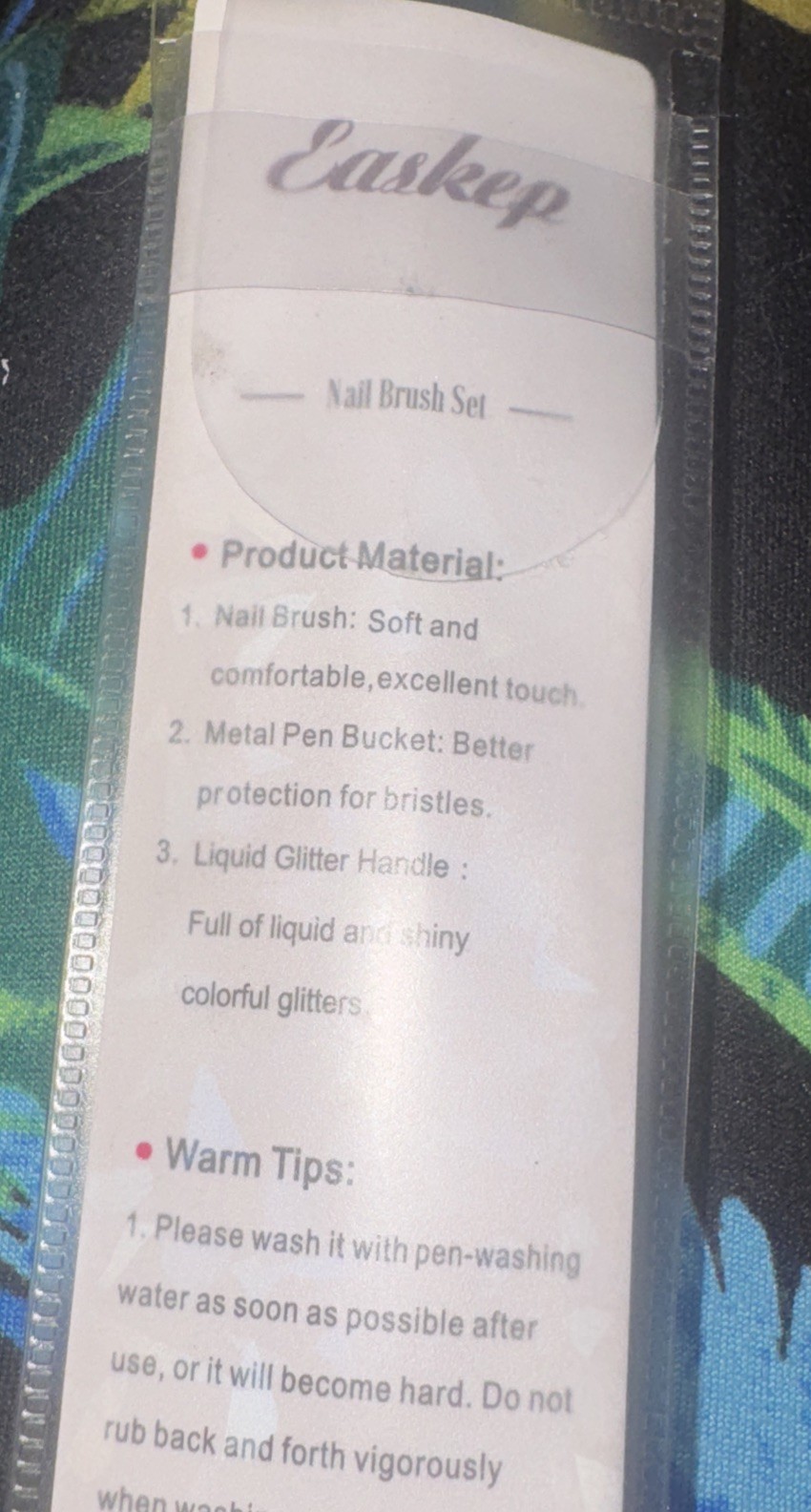 10-Easkep Acrylic Glitter Nail Brush Size 8 – for Acrylic App. NIP