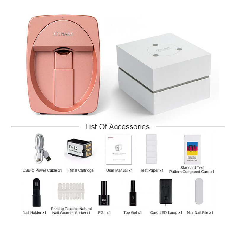 O’2NAILS Portable Nail Printer Mobile APP Nail DIY Art Printing Machine Home Use